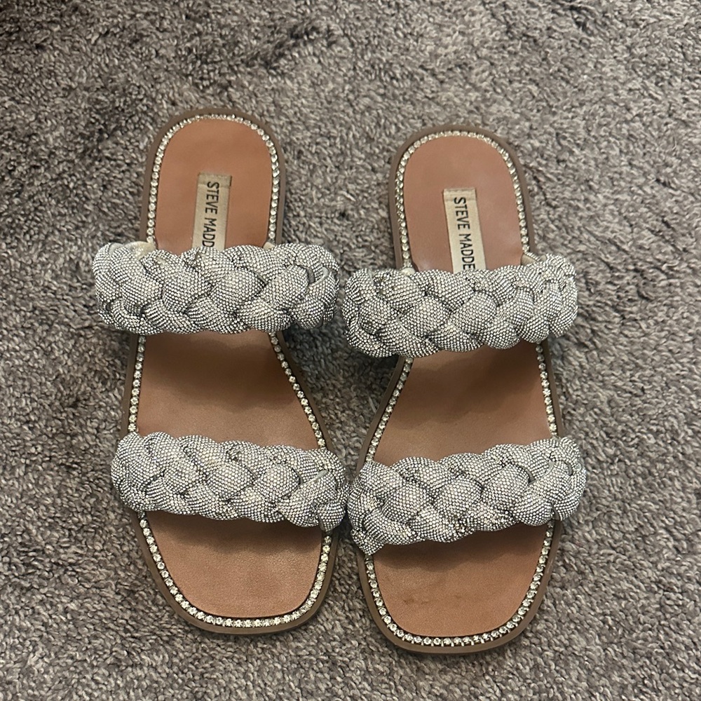 Steve Madden Women's Braided Sandals - Gray